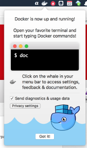 docker is running