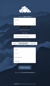 Setting up OwnCloud
